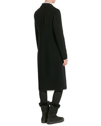 Donna Karan Cashmere Coat With Silk Chiffon Hem