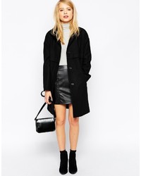 Asos Collection Cocoon Coat With Funnel Neck