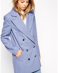 Asos Collection Pea Coat In Double Breast