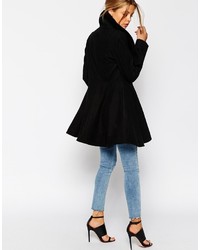 Asos Collection Skater Coat With Funnel Neck