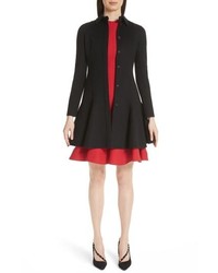 Valentino Compact Double Face Wool Peplum Coat