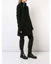 Rick Owens Double Breasted Band Collar Coat