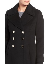 Ivanka Trump Double Breasted Fit Flare Coat