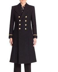 Saint Laurent Double Breasted Military Coat