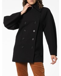 Chloé Double Breasted Puff Sleeve Wool Coat