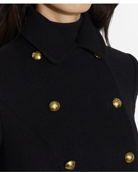 Lauren Ralph Lauren Double Breasted Wool Cashmere Blend Maxi Coat