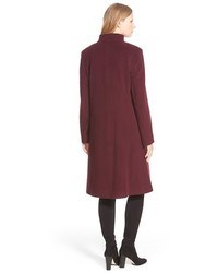 Cinzia Rocca Due Funnel Collar Wool Blend Long Coat