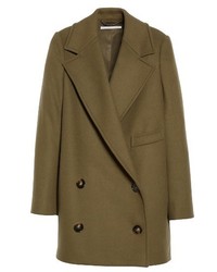 Stella McCartney Edith Double Breasted Wool Blend Coat