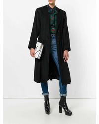 Yves Saint Laurent Vintage Gathered Ruffled Midi Coat
