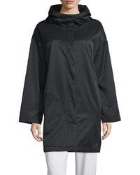 Eileen Fisher Hooded Boxy Outerwear Coat