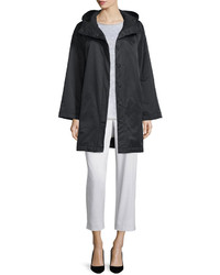 Eileen Fisher Hooded Boxy Outerwear Coat