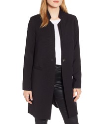 Kenneth Cole New York Inverted Collar Ponte Coat