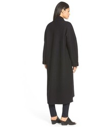 Eileen Fisher Kimono Sleeve Long Boiled Wool Coat