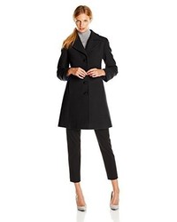 Larry Levine Classic Single Breasted Notch Collar Coat