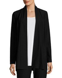 Eileen Fisher Lightweight Washable Stretch Crepe Topper Jacketcardi Black