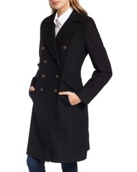 French Connection Long Wool Blend Military Coat