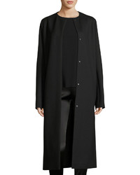 The Row Malma Single Breasted Long Coat Black