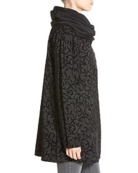 Mycra Pac Designer Wear Mini Donatella Scroll Flocked Reversible Pleat Hood Travel Coat