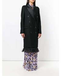 N°21 N21 Double Breasted Coat With Feathered Hem