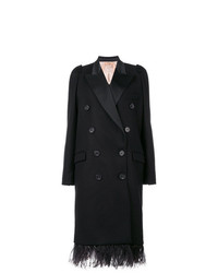 N°21 N21 Double Breasted Coat With Feathered Hem