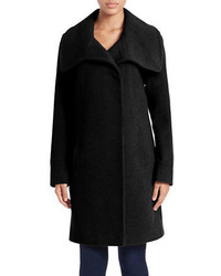 Anne Klein Oversized Collar Wool Blend Coat