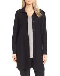 Eileen Fisher Petite Washable Stretch Crepe Classic Collar Coat