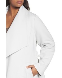 Tahari Plus Size Abbey Draped Collar Wrap Coat