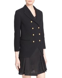 Burberry Prorsum Regital Button Cashmere Coat Size 4 Us 40 It Black