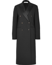 Victoria Beckham Satin Trimmed Wool And Mohair Blend Coat