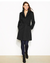 Calvin Klein Single Breasted Wool Cashmere Blend Coat