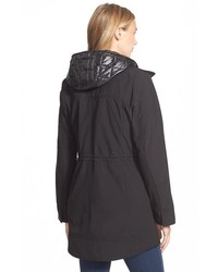 Vince Camuto Soft Shell Coat With Removable Hooded Bib