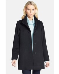 Fleurette Stand Collar Cashmere Coat