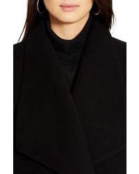 Lauren Ralph Lauren Tab Front Asymmetrical Wool Blend Coat