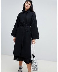 Monki Tailored Coat In Black