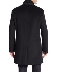 Saks Fifth Avenue Trim Fit Wool Blend Coat