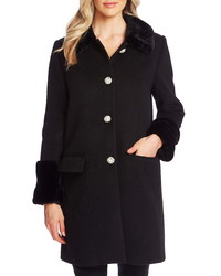 CeCe Twill Coat With Faux