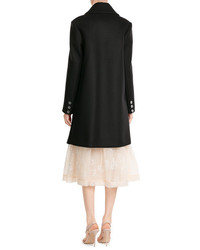 Simone Rocha Wool Blend Coat With Flower Buttons