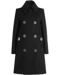 Simone Rocha Wool Blend Coat With Flower Buttons