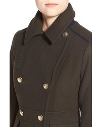 Vince Camuto Wool Blend Double Breasted Officers Coat