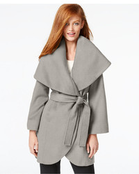 Tahari Wool Blend Wrap Coat