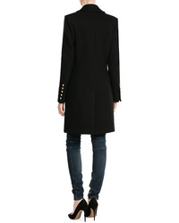 Balmain Wool Cashmere Double Breasted Coat
