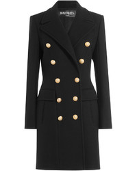Balmain Wool Cashmere Double Breasted Coat