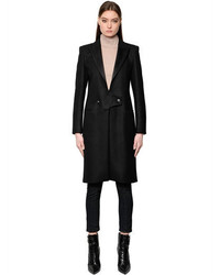 PIERRE BALMAIN Wool Coat With Satin Lapels