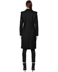 PIERRE BALMAIN Wool Coat With Satin Lapels