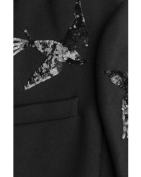 RED Valentino Wool Coat With Sequin Embellisht