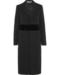Givenchy Wool Coat With Velvet Band Detail
