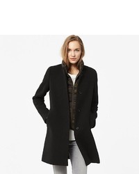 Wool Collarless Coat