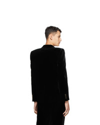 Saint Laurent Black Corduroy Long Jacket