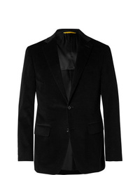 Canali Black Kei Slim Fit Cotton Blend Corduroy Suit Jacket
