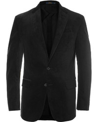 Polo Ralph Lauren Black Slim Fit Stretch Cotton Corduroy Suit Jacket